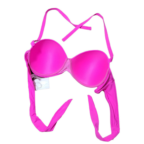 coastal waves swimwear color hot bubblegum high waist sz 3X - Picture 3 of 9